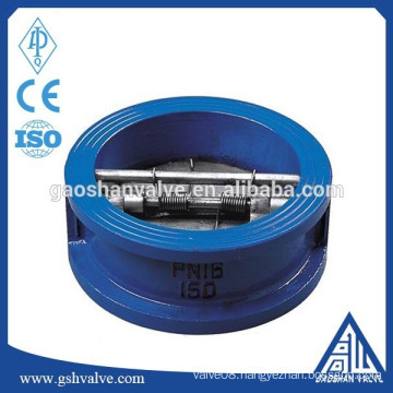 ductile cast iron double disc wafer check valve